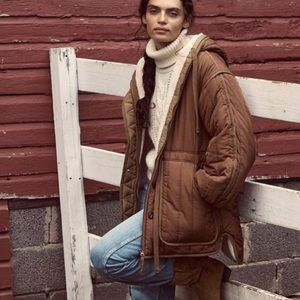 NWT S/M Dôen Doen Fauna Coat Cinnamon Bark Size Small/Medium